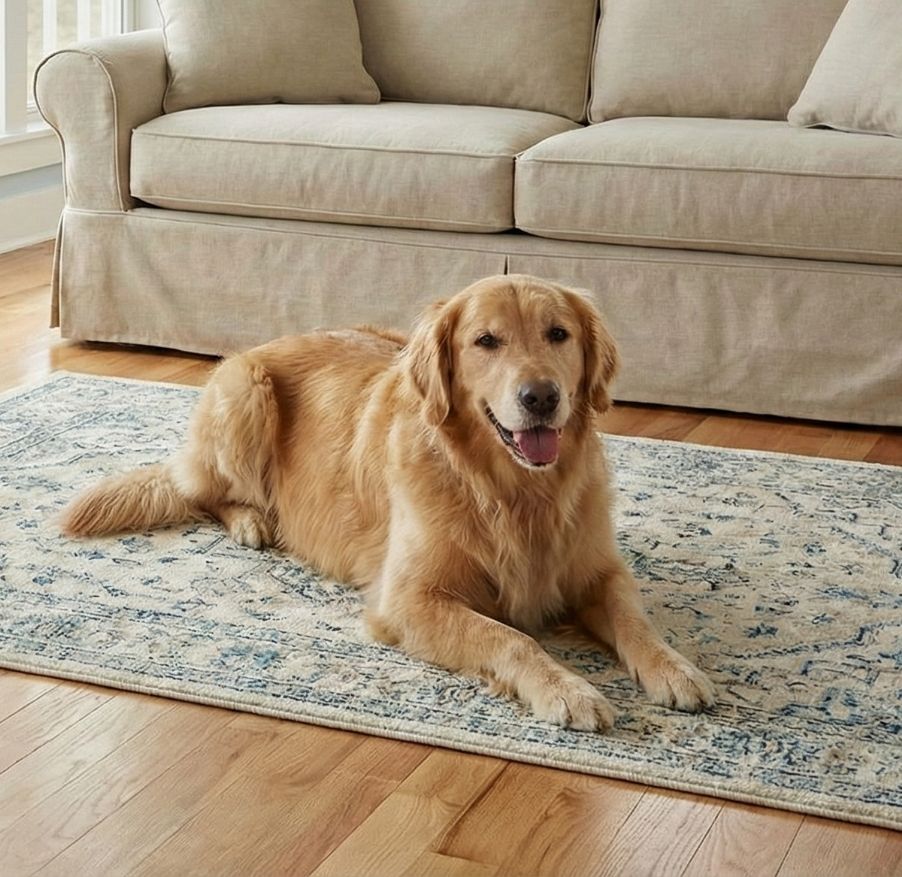 Pet-friendly interior with washable rugs